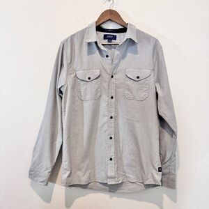 Roark Adventure Utility Button Down Shirt Outdoor Casual Gray Medium Huckberry